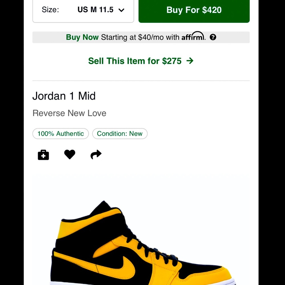 Reverse New Love Jordan Mid 1